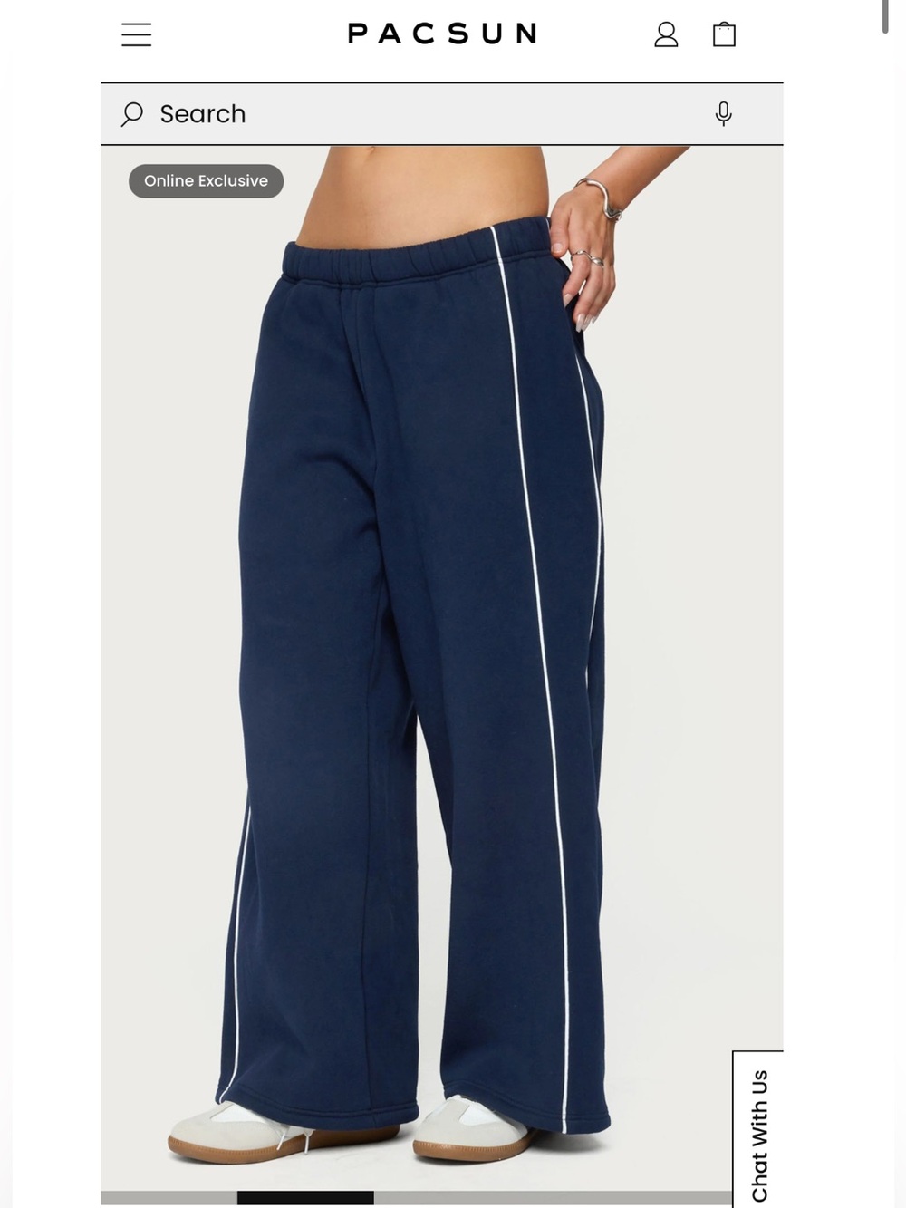 Edikted Autumn Sweatpants in Navy Size M